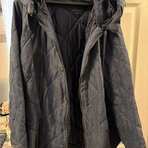 Ladies Oddy brand Quilted Hooded Jacket in Blue